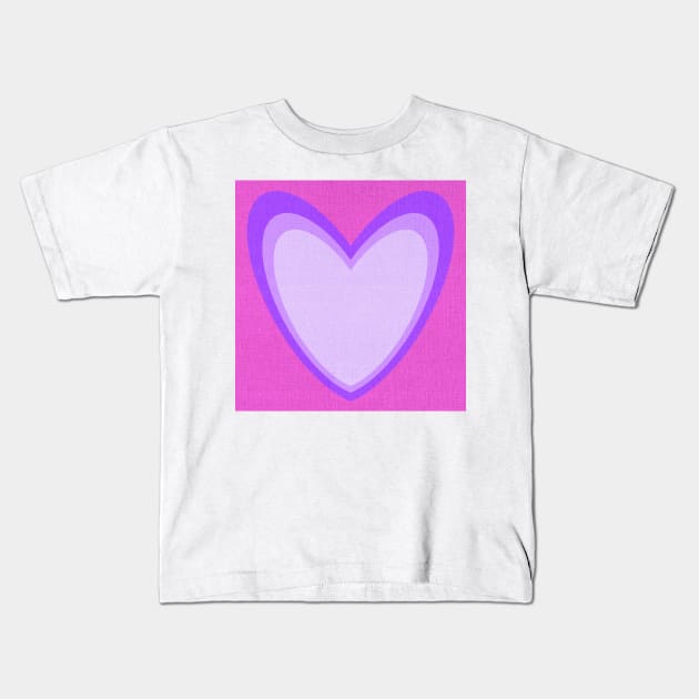 Copy of Linen textured heart green Kids T-Shirt by Kimmygowland